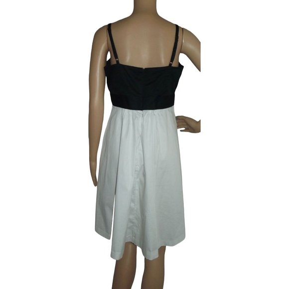 Black & White Cami Tank Dress New York & Company Size 8 m cotton - Picture 4 of 8